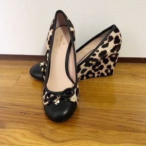 Kate Spade leopard animal print wedges - Size 7 ♠️